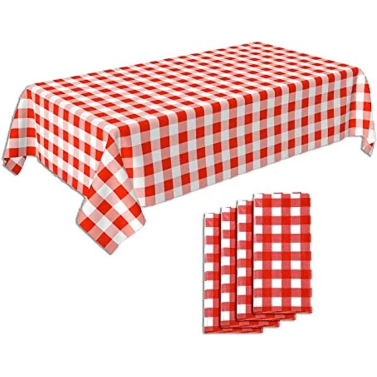 Crystal Lemon Paquete de 4 manteles de picnic a cuadros_1