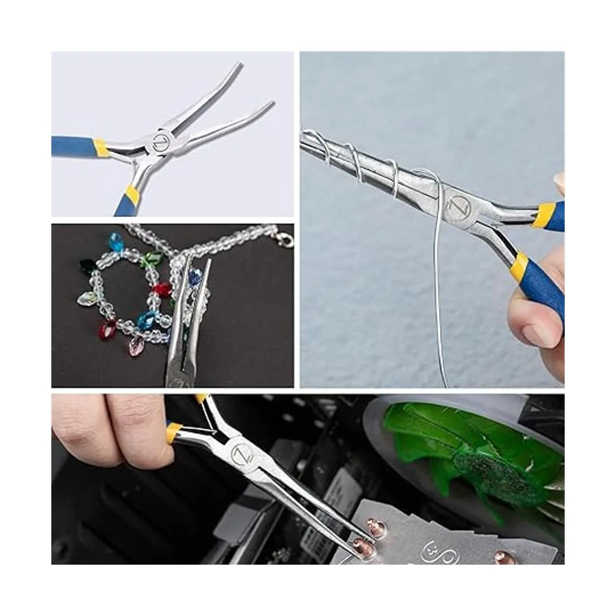 Mini alicates de punta de aguja de 6 pulgadas con asas de_5