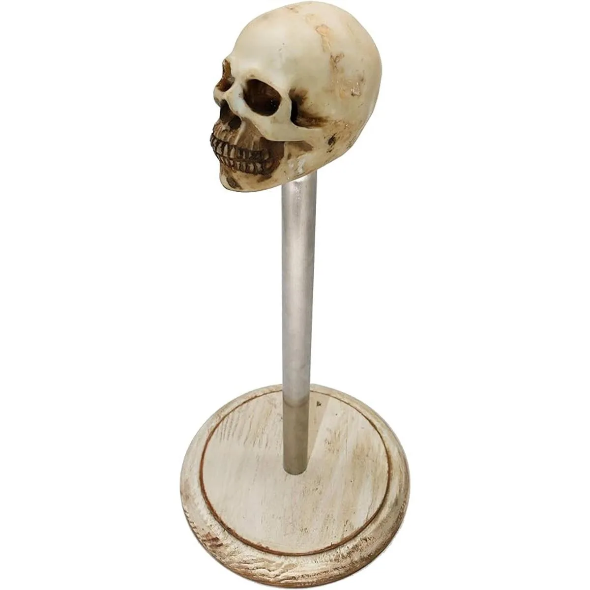 Soporte de toalla de papel rústico de madera blanca con