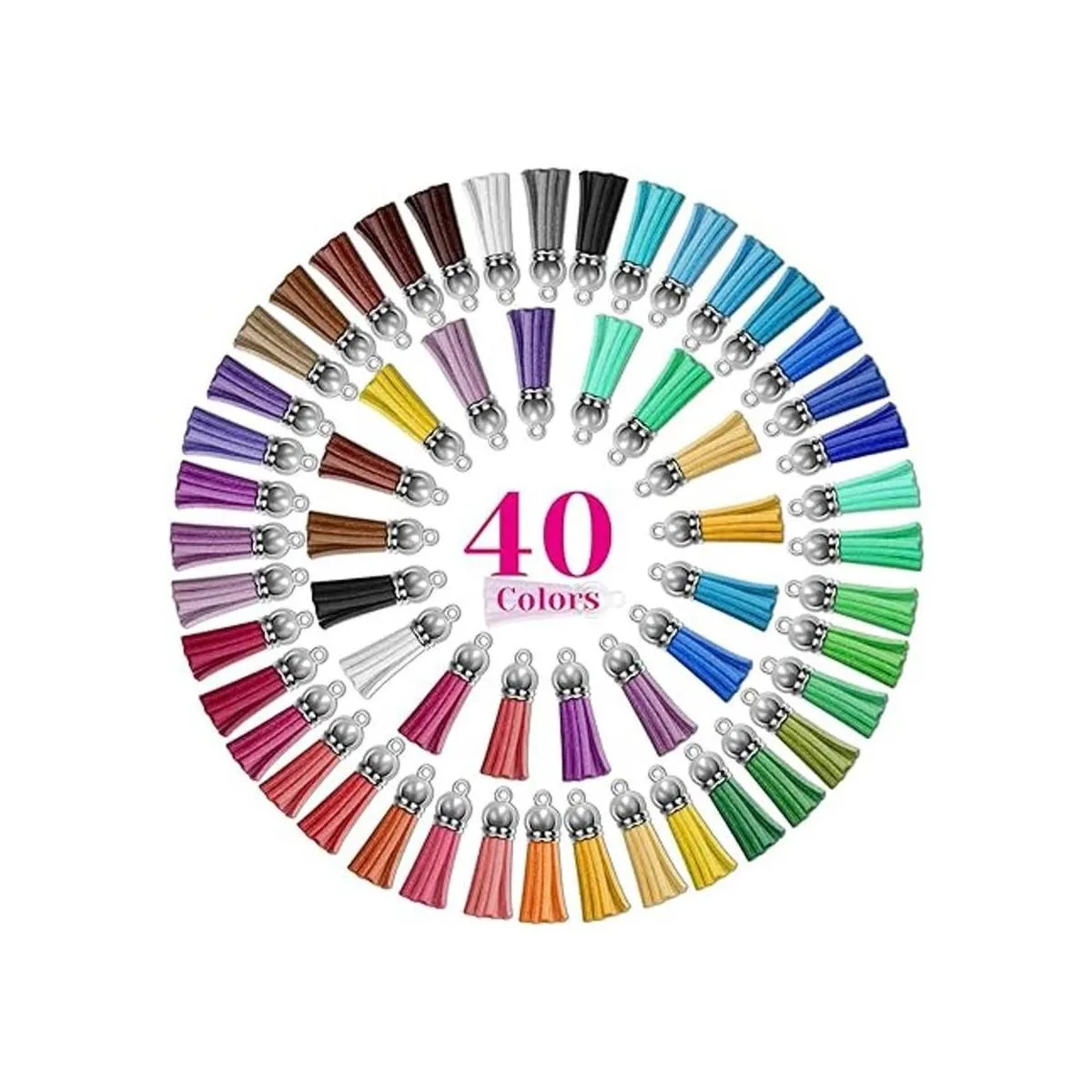 Borlas Cridoz 200 borlas de cuero para llavero a granel