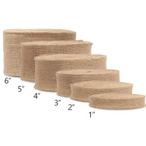 KINJOEK Cinta de arpillera de 177.2 ft de ancho cinta de