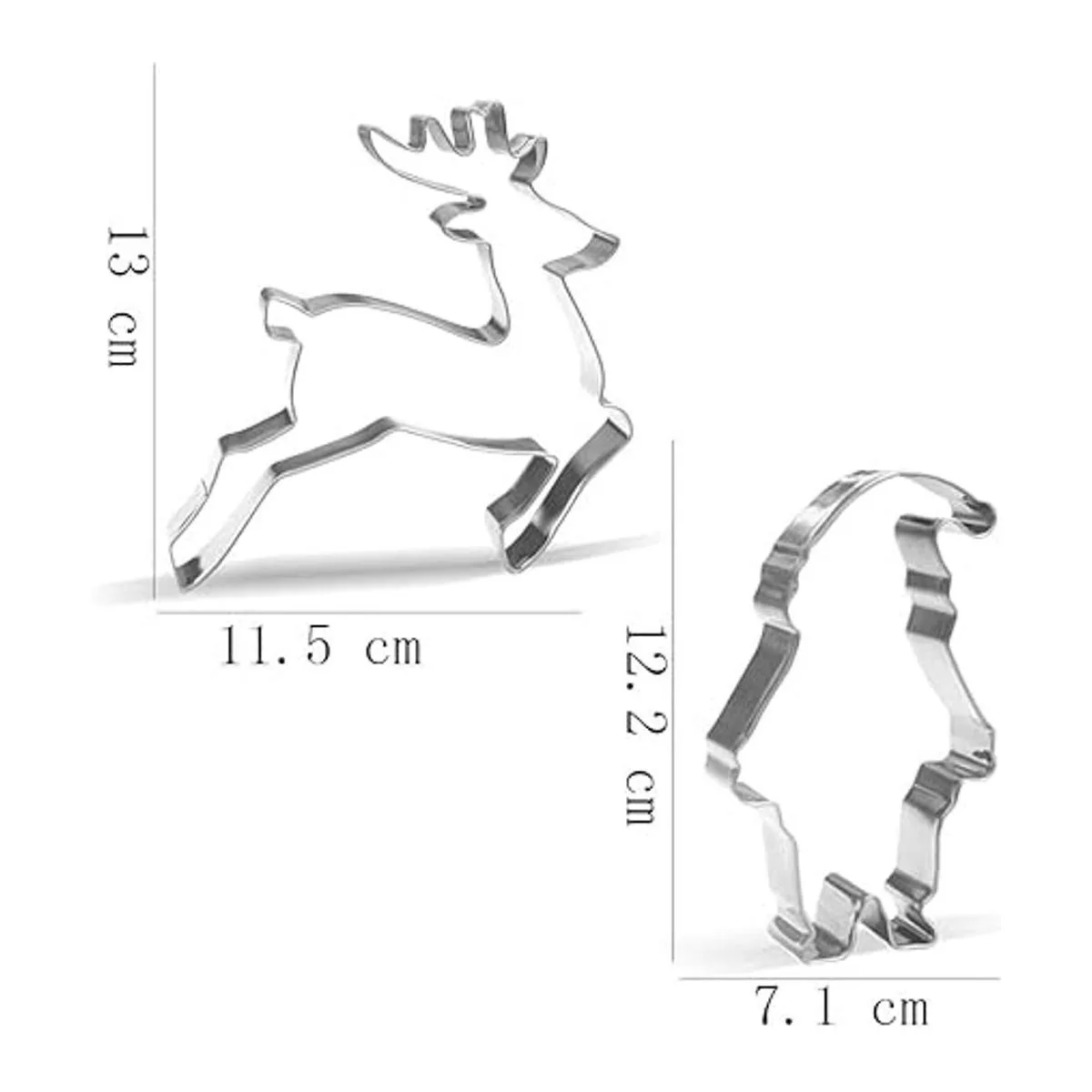 Juego de moldes para galletas de Navidad 7 piezas acero