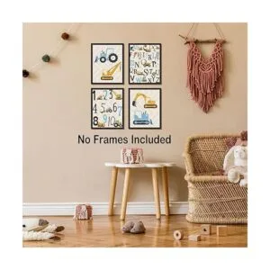 Impresión artística de construcción de dibujos animados_3