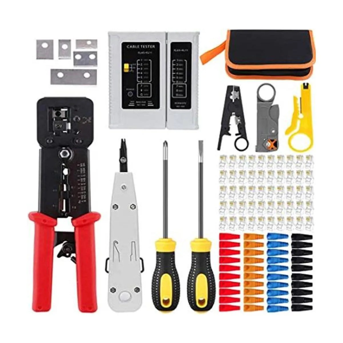 LEATBUY RJ45 Juego de herramientas de crimpado para