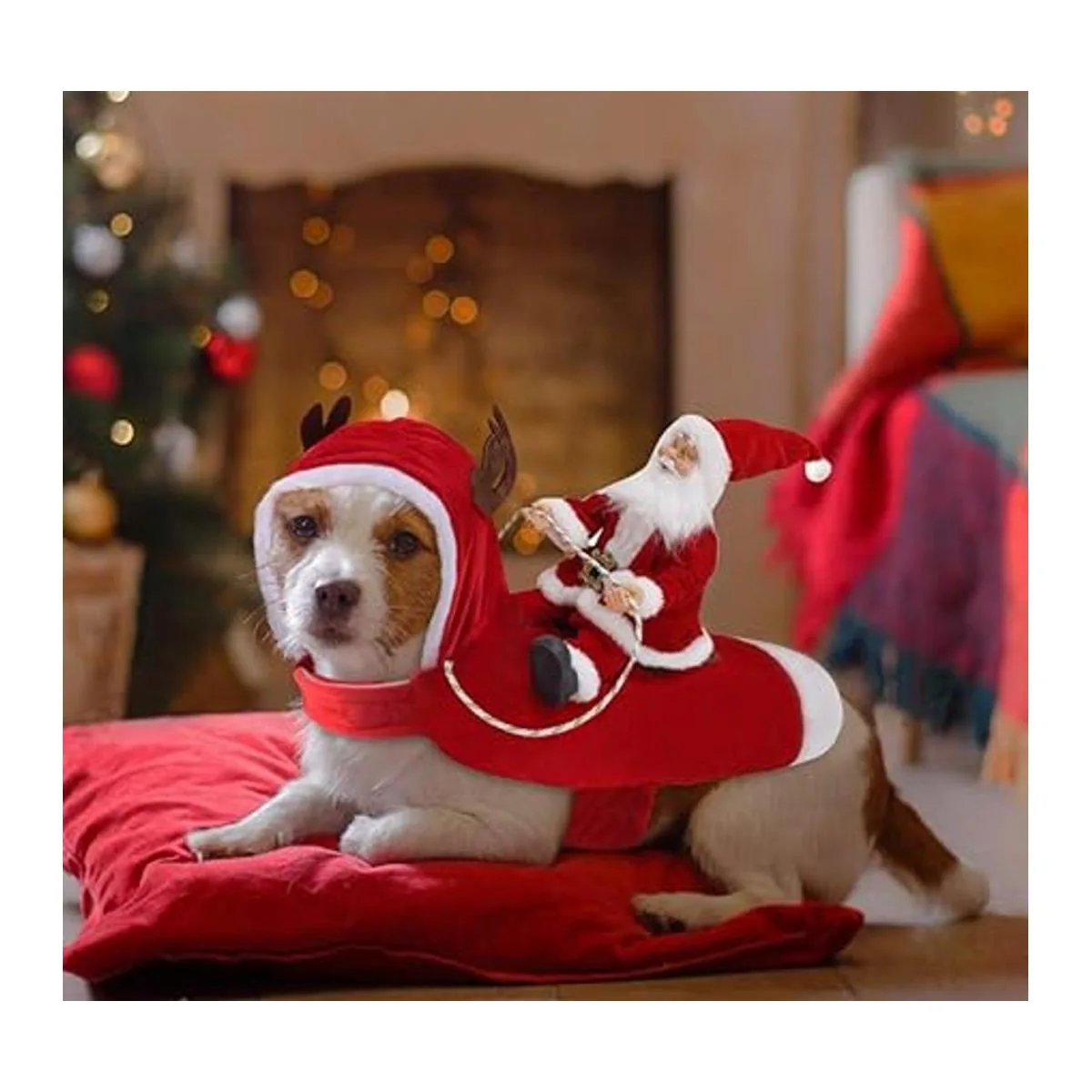 Idepet Nuevo disfraz de perro de Papá Noel ropa de