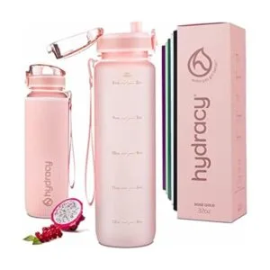 Hydracy Botella de agua con marcador de tiempo botella de_1