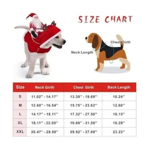 Idepet Nuevo disfraz de perro de Papá Noel ropa de