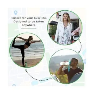 Hydracy Botella de agua con marcador de tiempo botella de_5