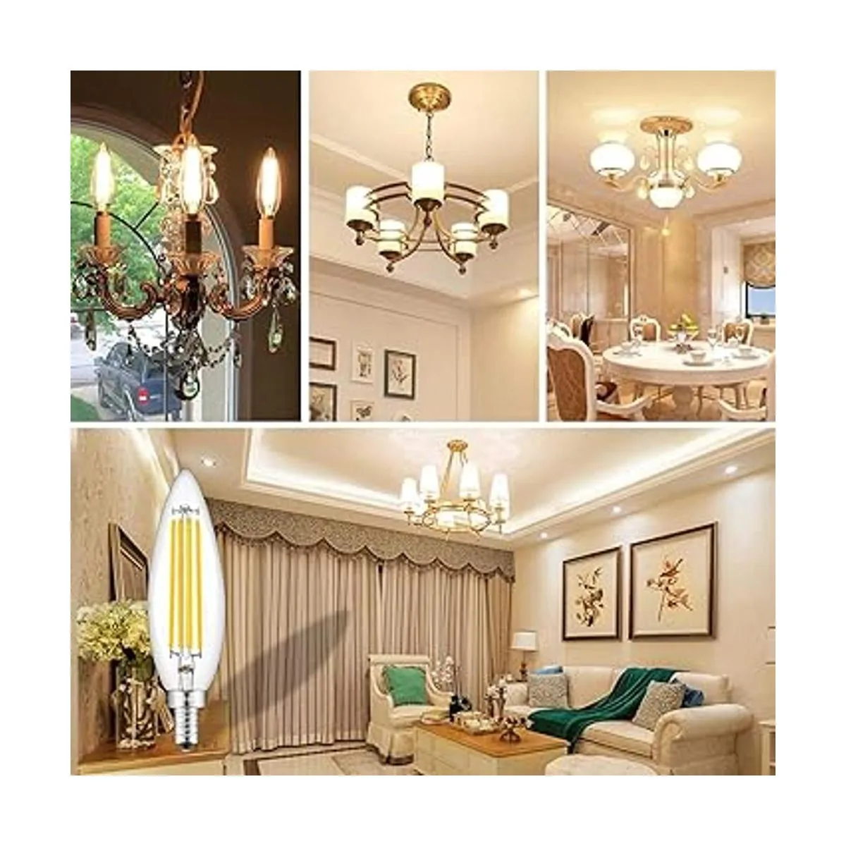 CRLight Bombilla LED regulable de 8 W 2700 K luz blanca