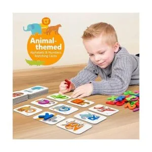 Coogam Juego de tarjetas flash de números y alfabetos_2