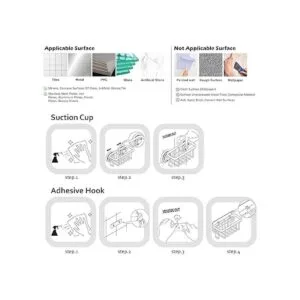 SunnyPoint NeverRust Soporte de succión para fregadero de_6