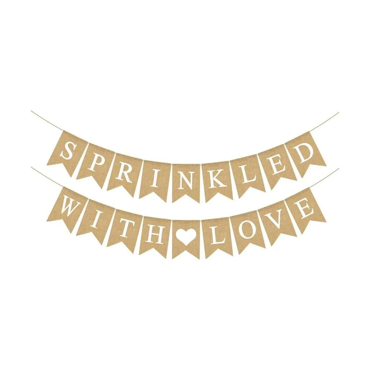 Rainlemon Yute arpillera rociada con amor bandera género_1