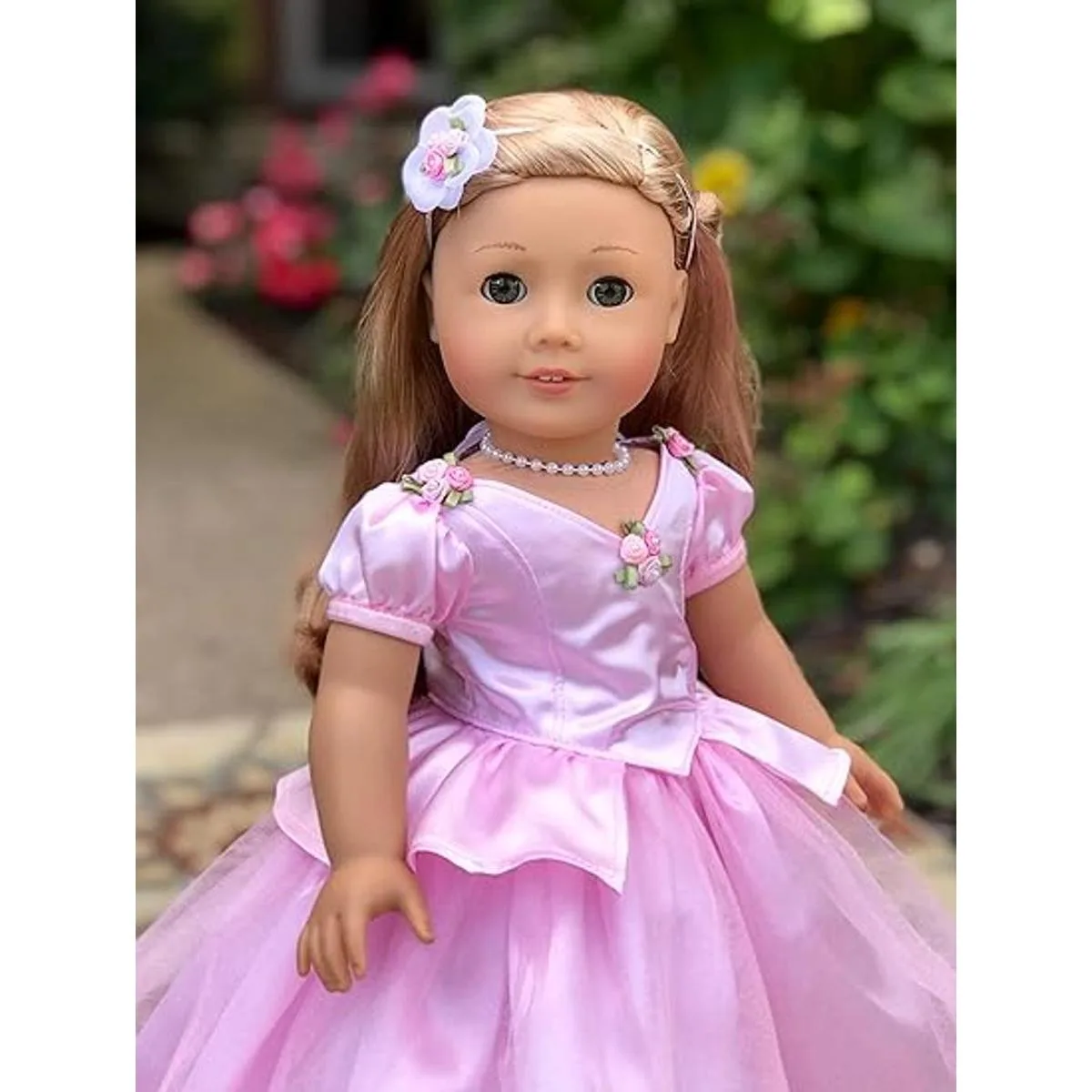 DreamWorld Collections Bonito rosa Vestido collar y_6