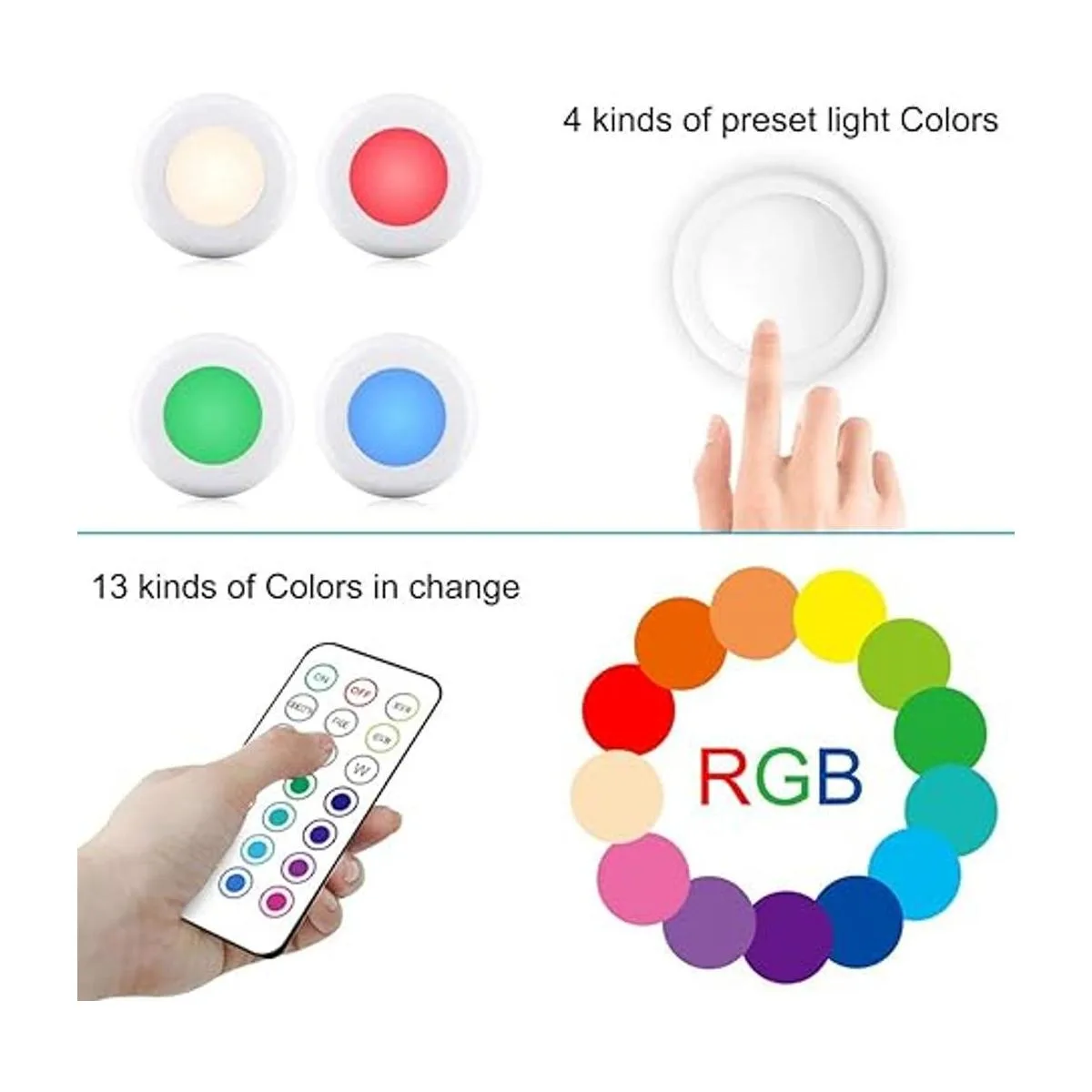 Cadrim Luces de disco 13 colores luces LED_2