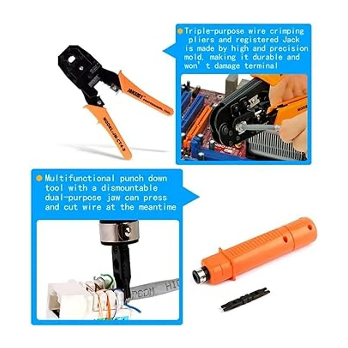 LEATBUY Kit de herramientas de crimpado de red para