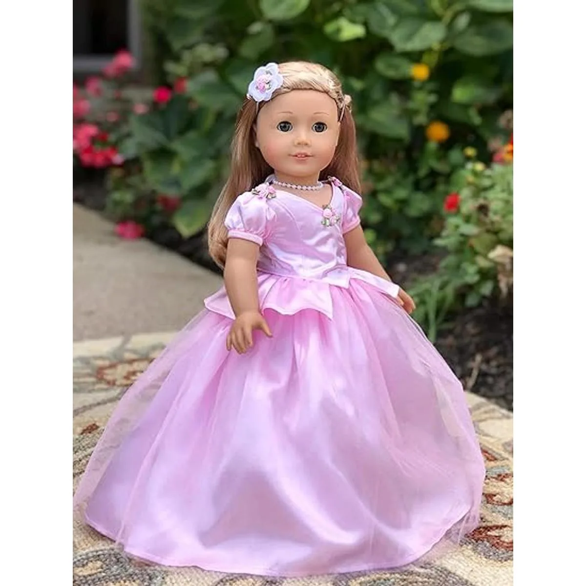 DreamWorld Collections Bonito rosa Vestido collar y_5