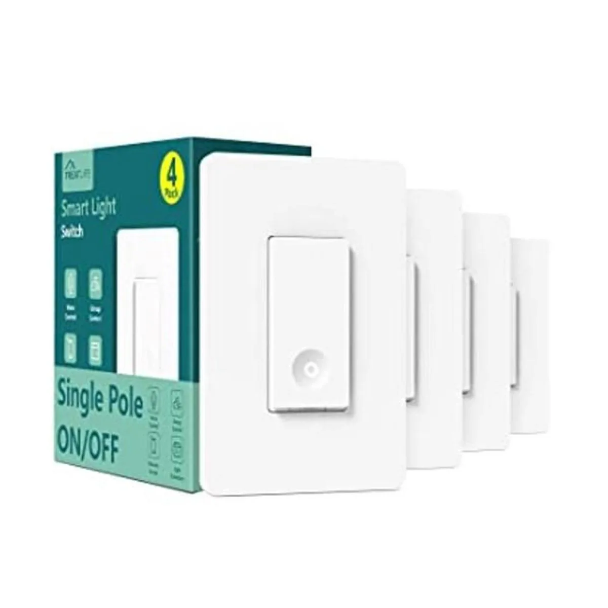 TREATLIFE Paquete de 4 interruptores de luz inteligente_1