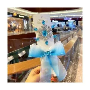 Peluca de princesa Elsa de Elsa Frozen con tiara de_6