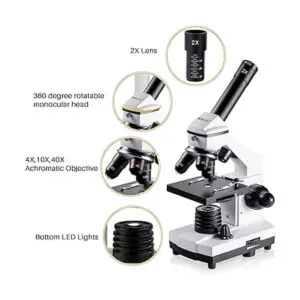 Microscopios 100X2000X para niños estudiantes y adultos_3