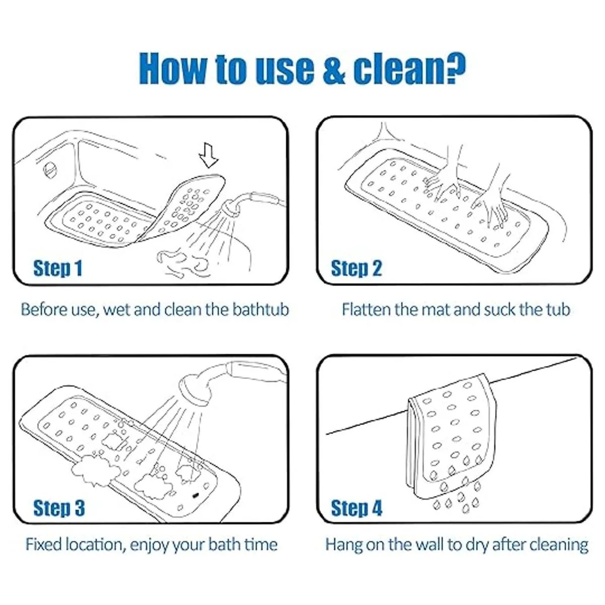 MOLFUJ Tapete antideslizante para bañera de tortuga marina