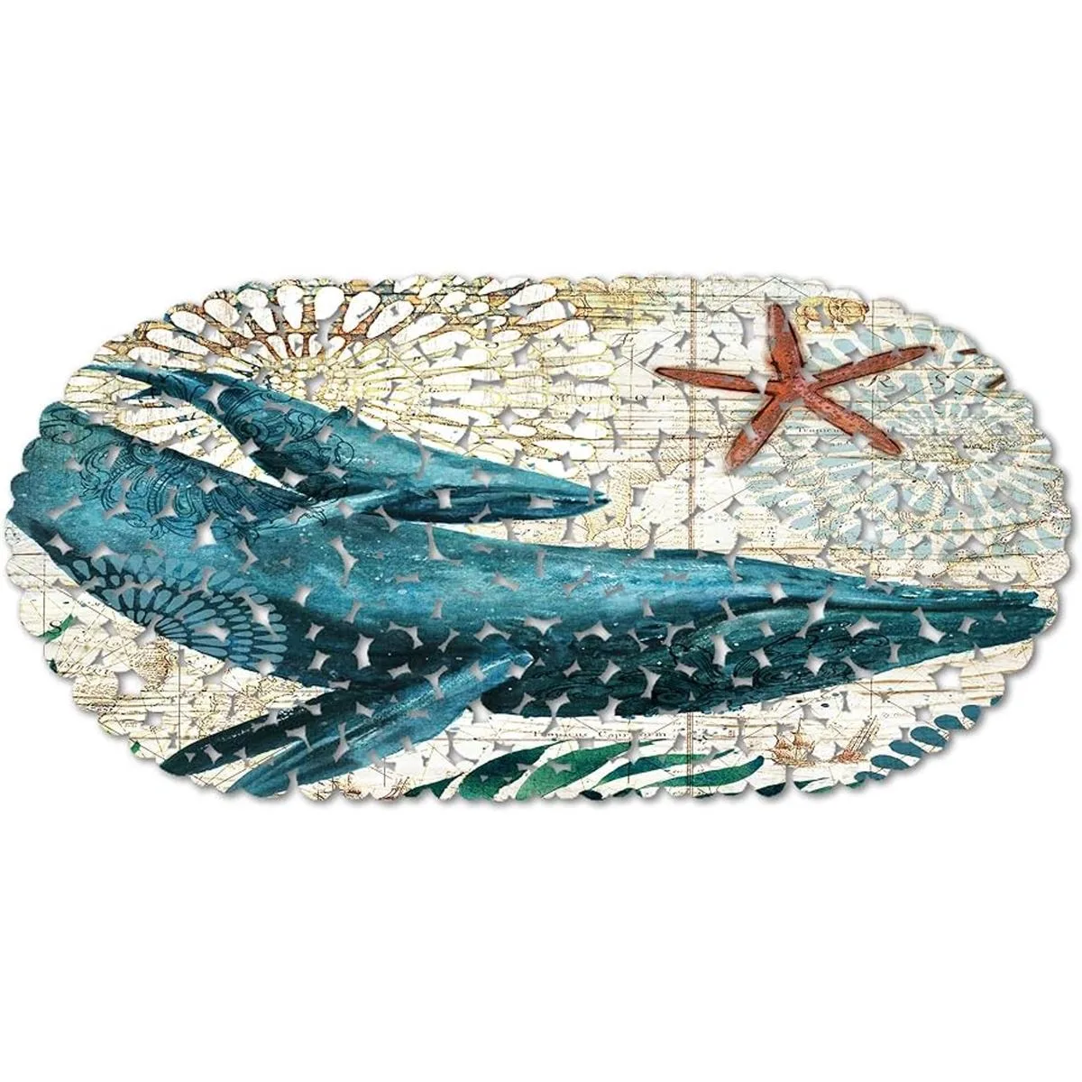 MOLFUJ Tapete antideslizante para bañera de tortuga marina