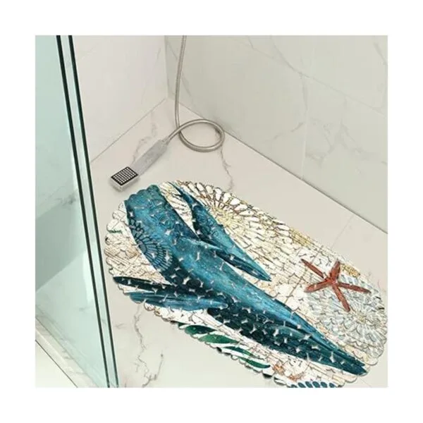 MOLFUJ Tapete antideslizante para bañera de tortuga marina