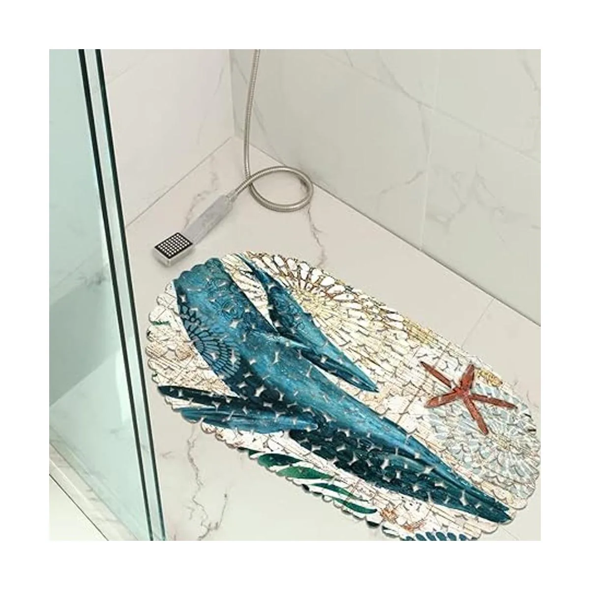 MOLFUJ Tapete antideslizante para bañera de tortuga marina