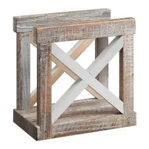 Barnyard Designs Servilletero rústico para mesa de cocina