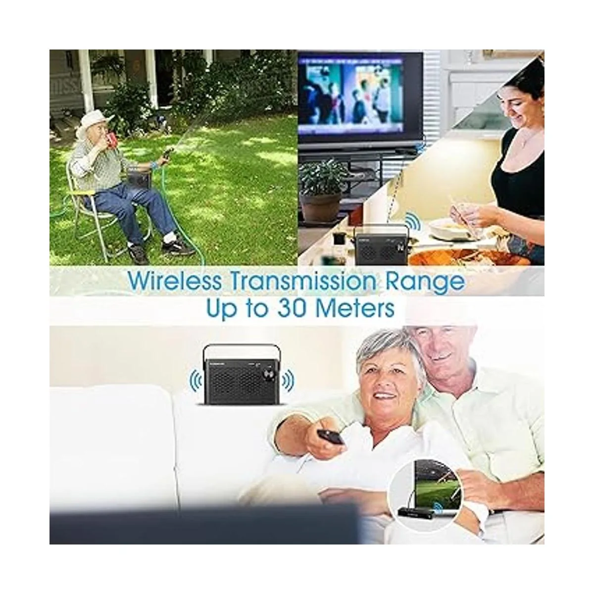 Altavoz inalámbrico para TV caja de sonido portátil de_5