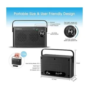 Altavoz inalámbrico para TV caja de sonido portátil de_2