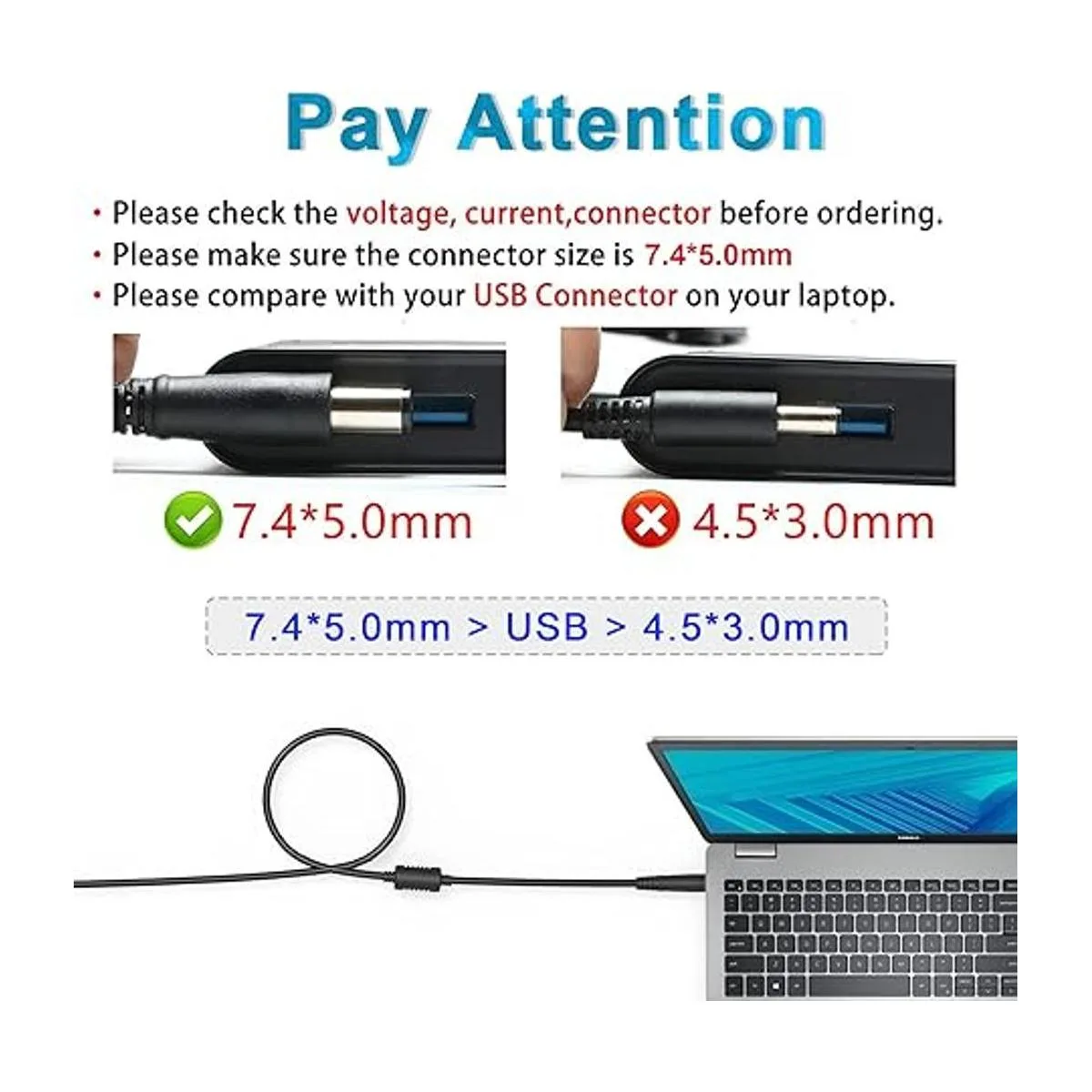 Cargador para laptop de 19.5 V 65 W 90 W para Dell_2