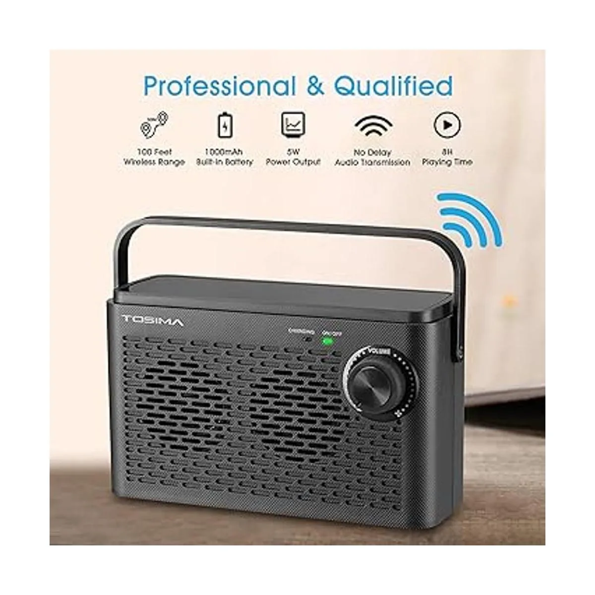 Altavoz inalámbrico para TV caja de sonido portátil de_4