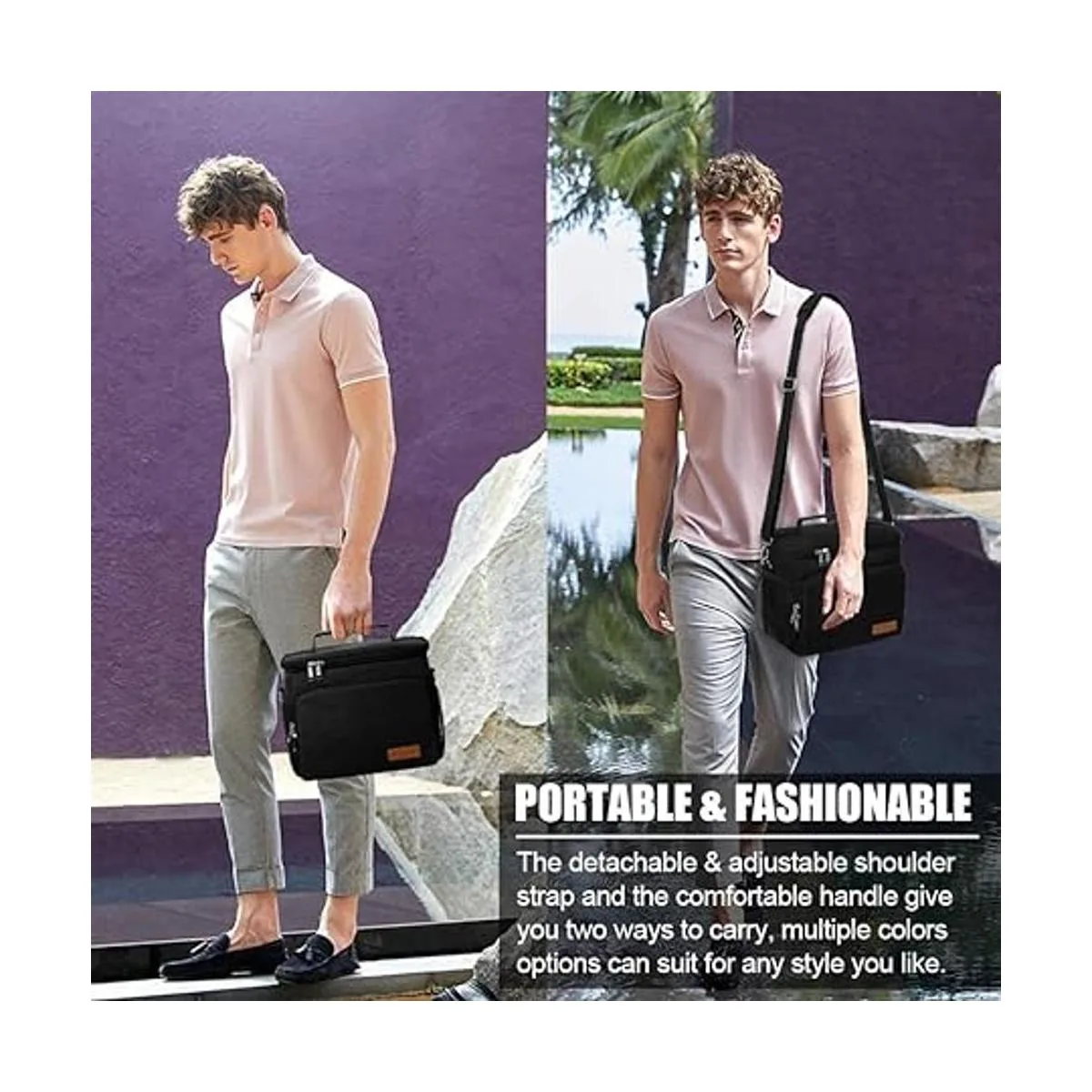 Lonchera con aislamiento térmico para mujeres y hombres