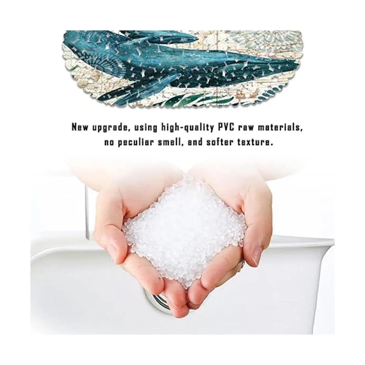 MOLFUJ Tapete antideslizante para bañera de tortuga marina