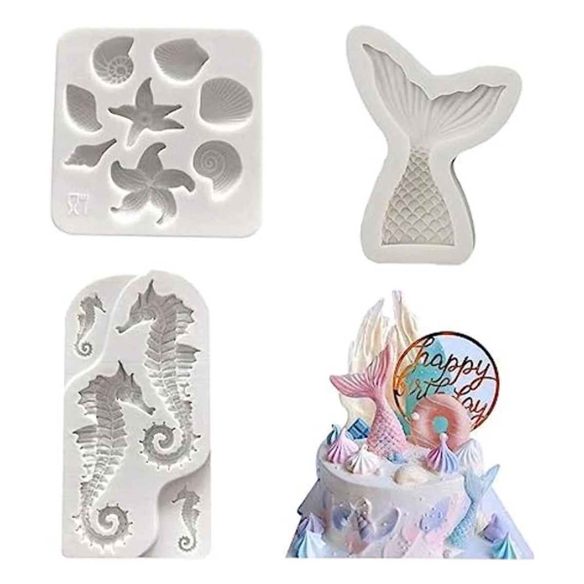 Molde de silicona para repostería chocolate jabón