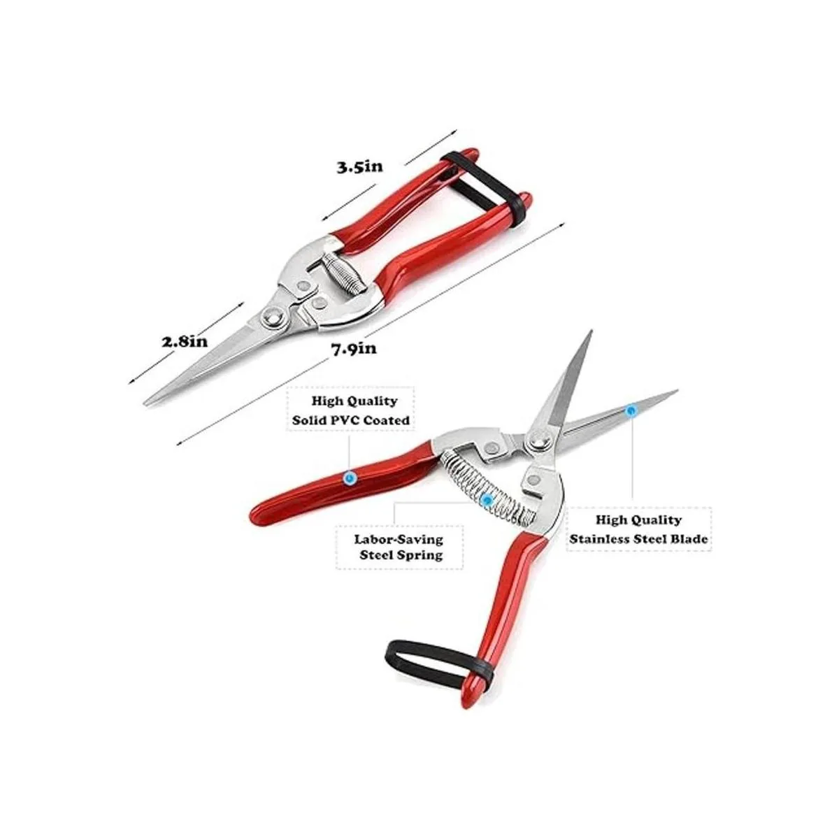 HyleJhJy Tijeras de podar de acero de 8 pulgadas con_6
