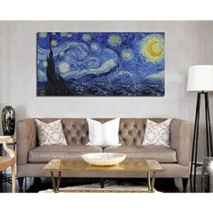 Starry Night by Vincent Van Gogh Arte de pared clásico_2