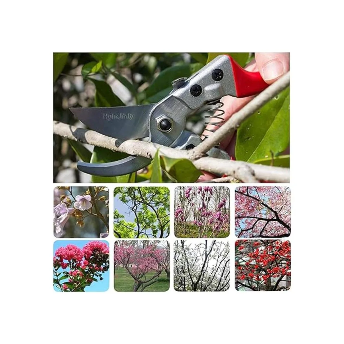 HyleJhJy Tijeras de podar de acero de 8 pulgadas con_2