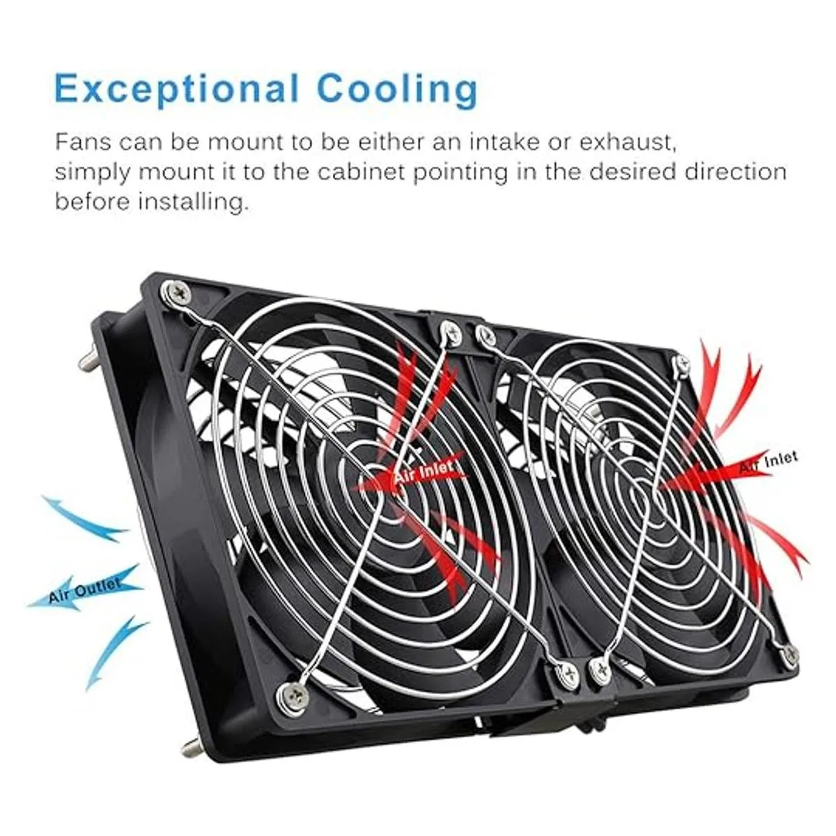 GDSTIME Ventiladores dobles de 4.724 in de flujo de aire_4