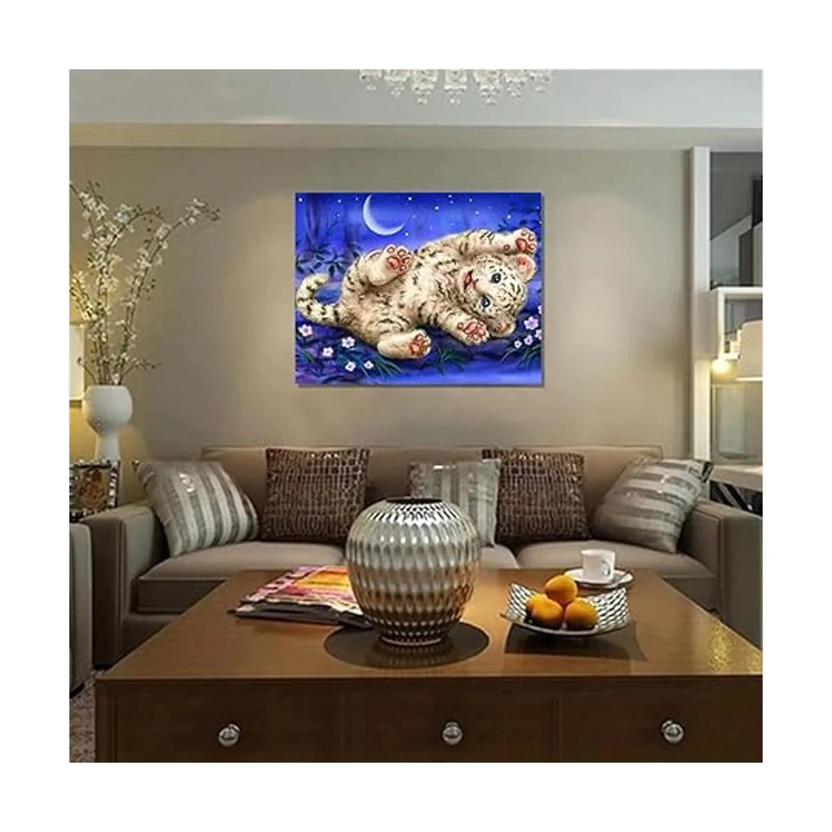 SKRYUIE DIY 5D diamante pintura por números kits tigre