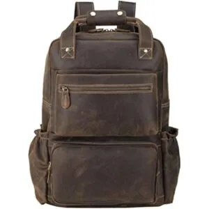 TIDING Mochila de piel auténtica para hombre de 17.3_1
