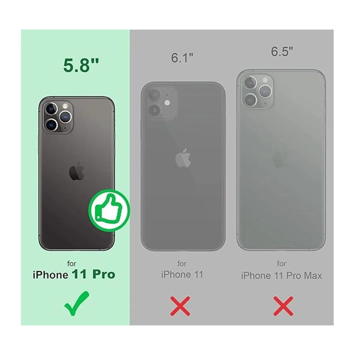Silverback Carcasa para iPhone 11 Pro con purpurina_2