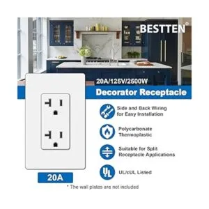 BESTTEN Toma de corriente decorativa de pared de 20_2