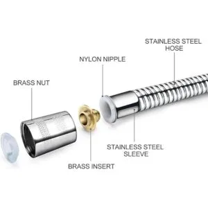 Blissland Manguera de ducha extra larga de 118 pulgadas