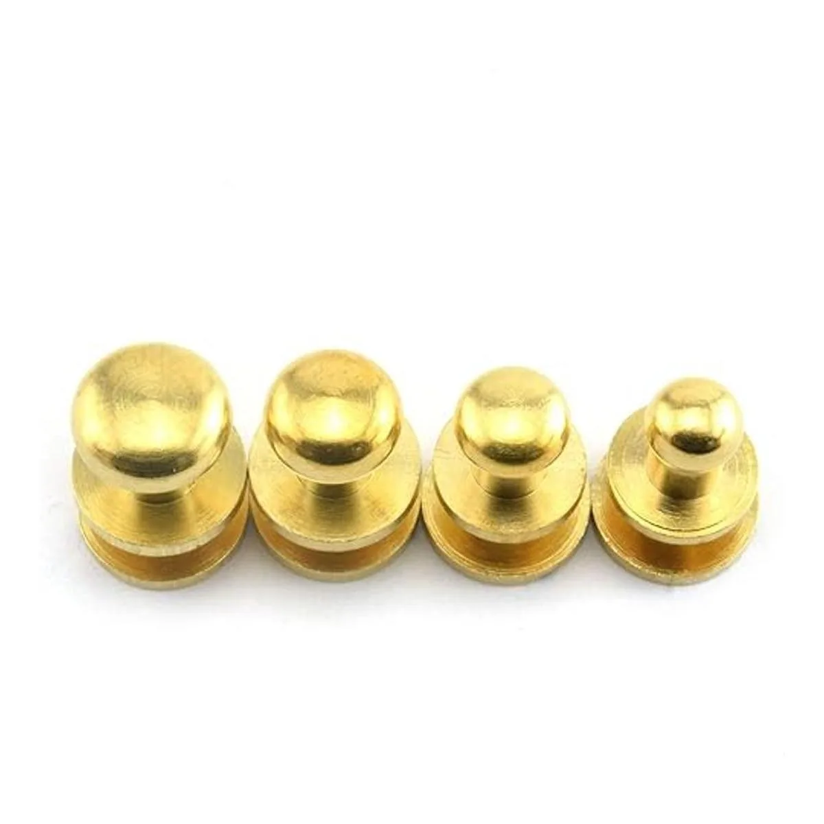 LQ Industrial 8 piezas de latón macizo Sam marrón botón_2