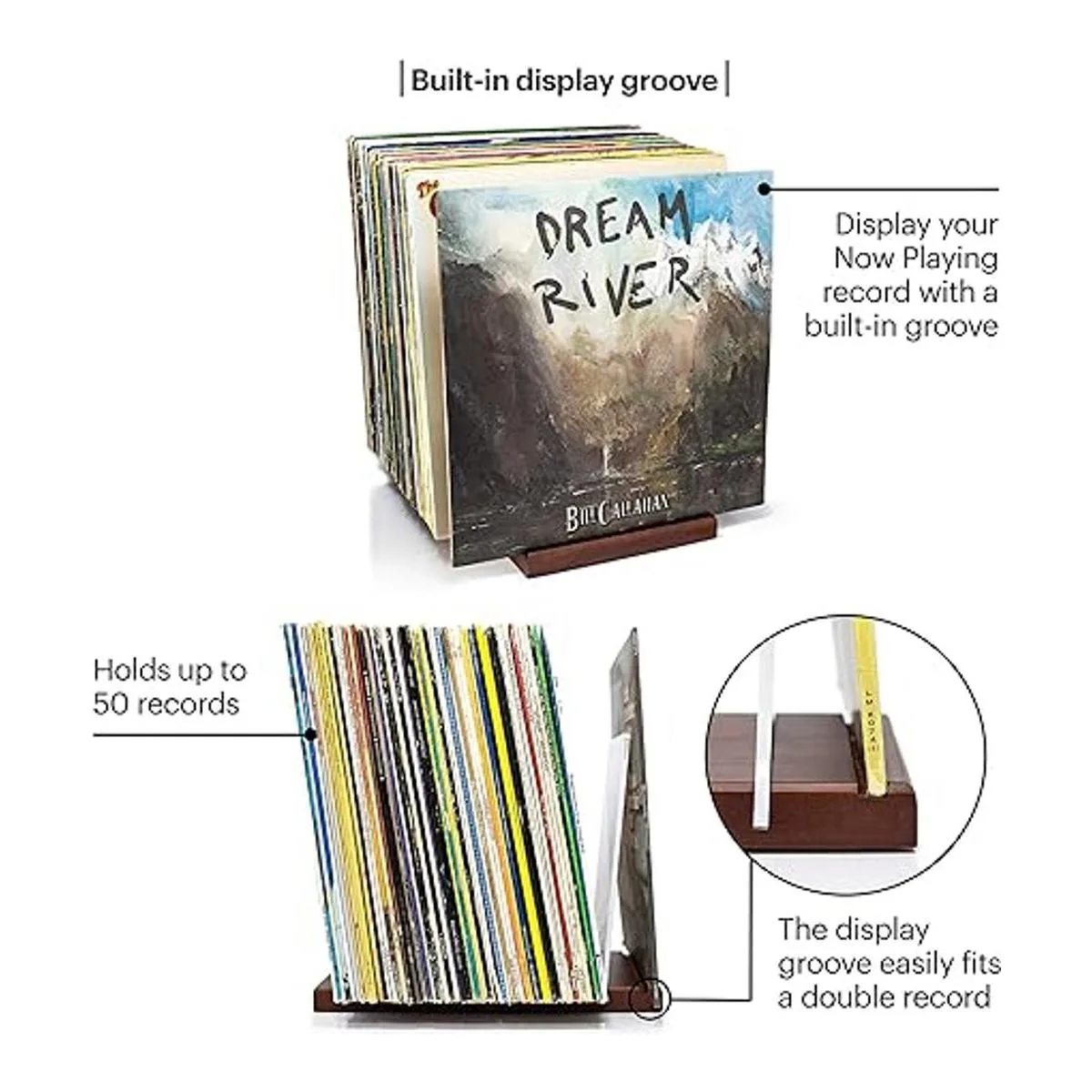 MNKE Almacenamiento de discos de vinilo de alta calidad