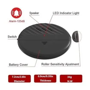 Alarma de ventana de 125 dB ultra delgada antirrobo