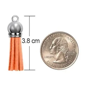 Duufin 200 piezas de llaveros con borlas de cuero a