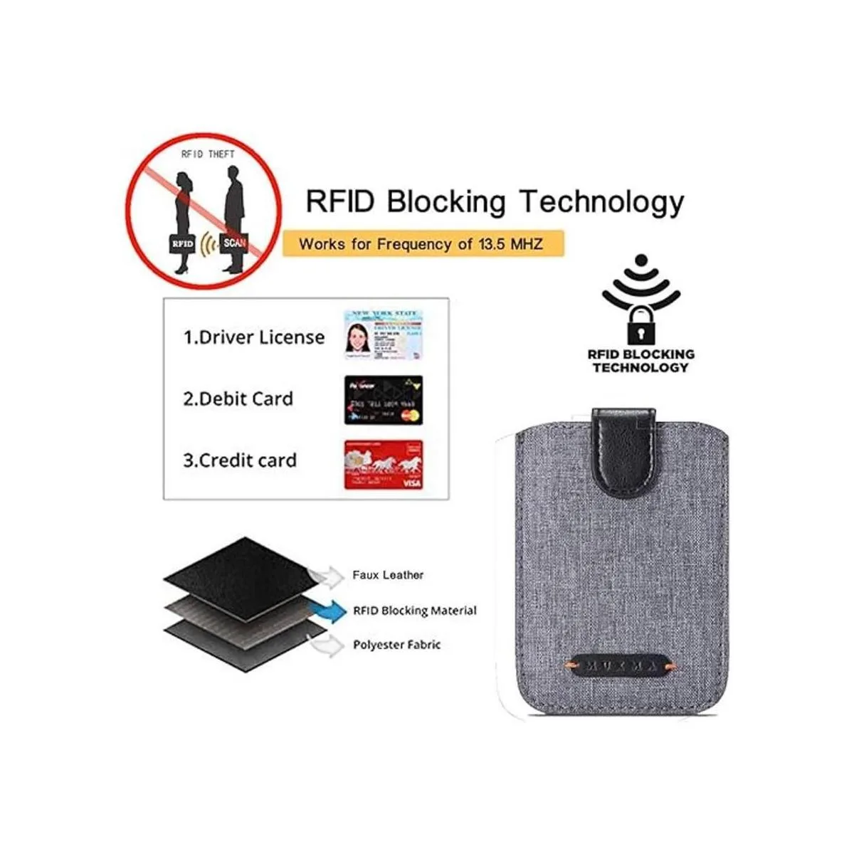 Tarjetero para la parte posterior del teléfono RFID 5_3