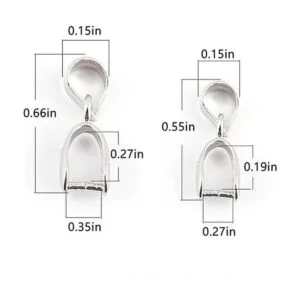 Lind Kitchen 2 unids 925 plata esterlina colgante Bail